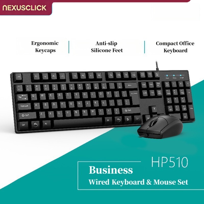 Pc Gaming All In One - Set Tastiera e Mouse Cablati NexusClick,
