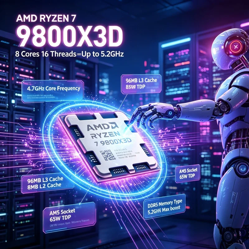 Pc Gaming Amd Ryzen 7 - AMD Ryzen 7 9800X3D CPU per