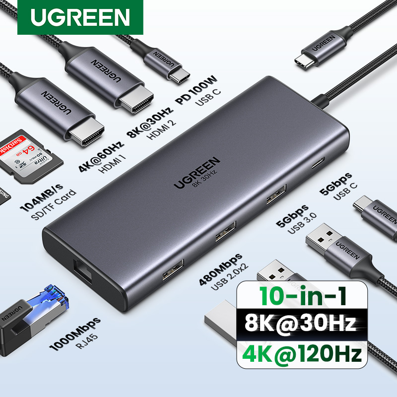 UGREEN Doppio HDMI USB-C HUB 8 - Usb Hub Gaming recensione e prezzo