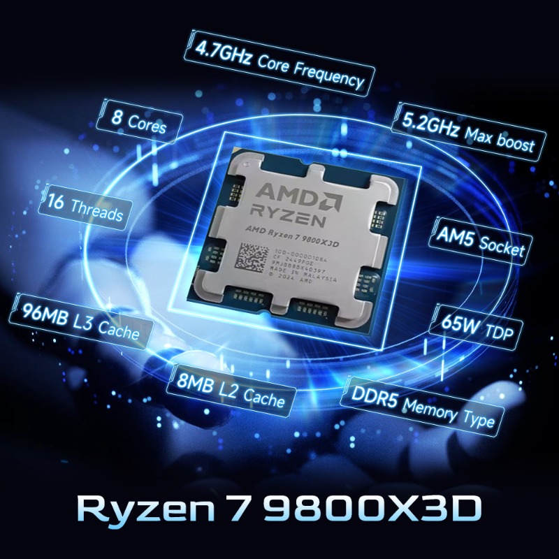 AMD Ryzen 7 9800X3D AM5 CPU pe - Pc Gaming Amd Ryzen 7 recensione e prezzo